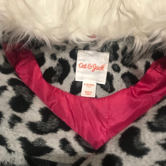 Girls leopard print coat - Picture 5 of 10